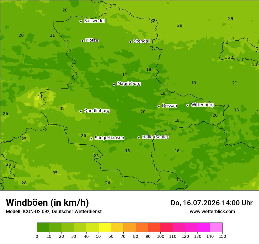 Maximale Windböen