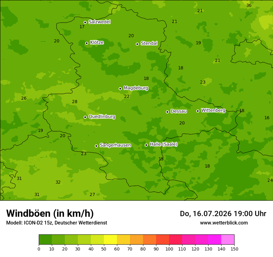 Maximale Windböen