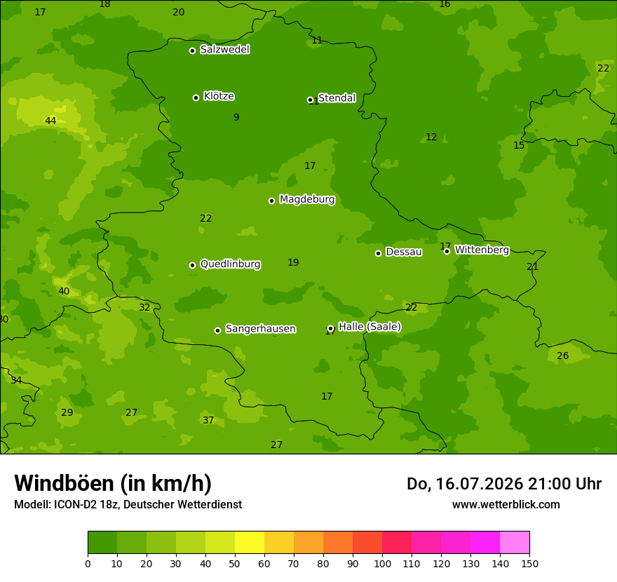 Maximale Windböen