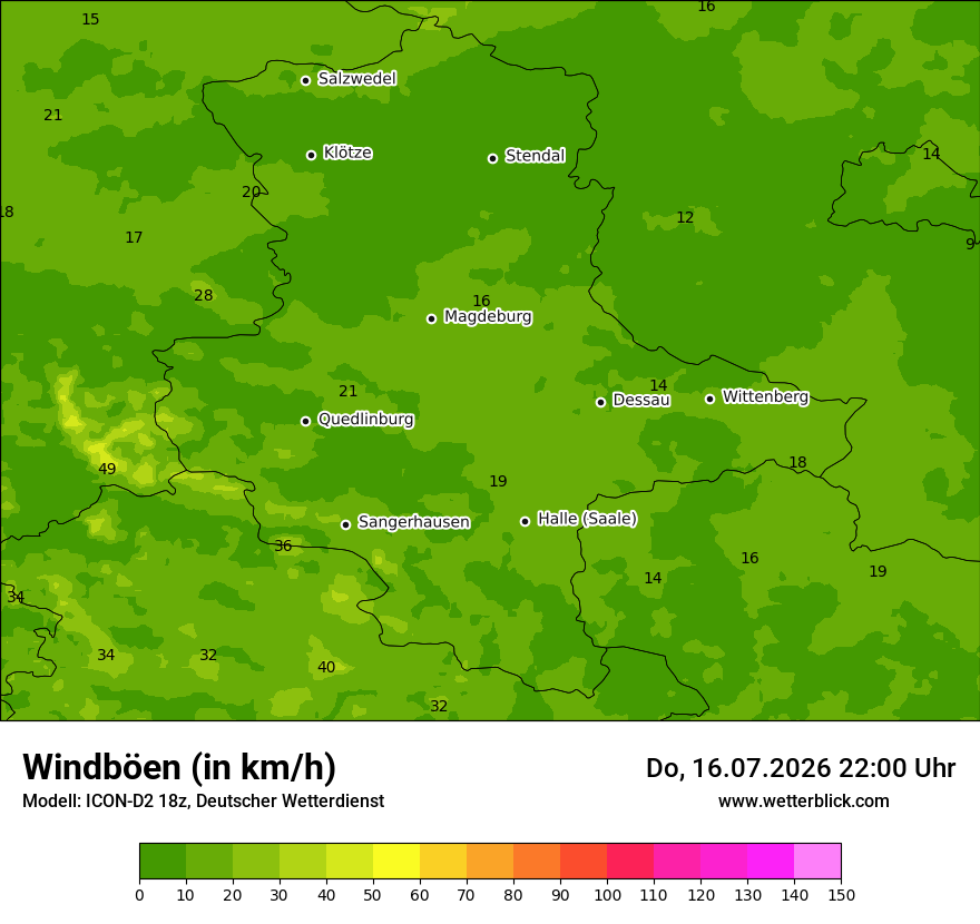 Maximale Windböen