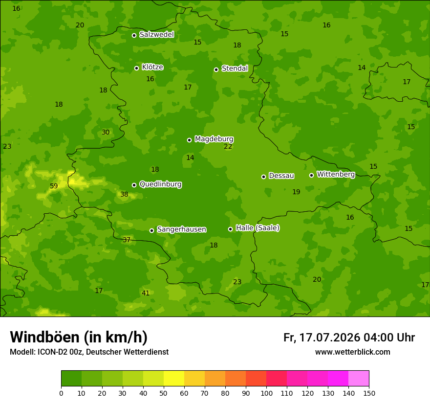 Maximale Windböen
