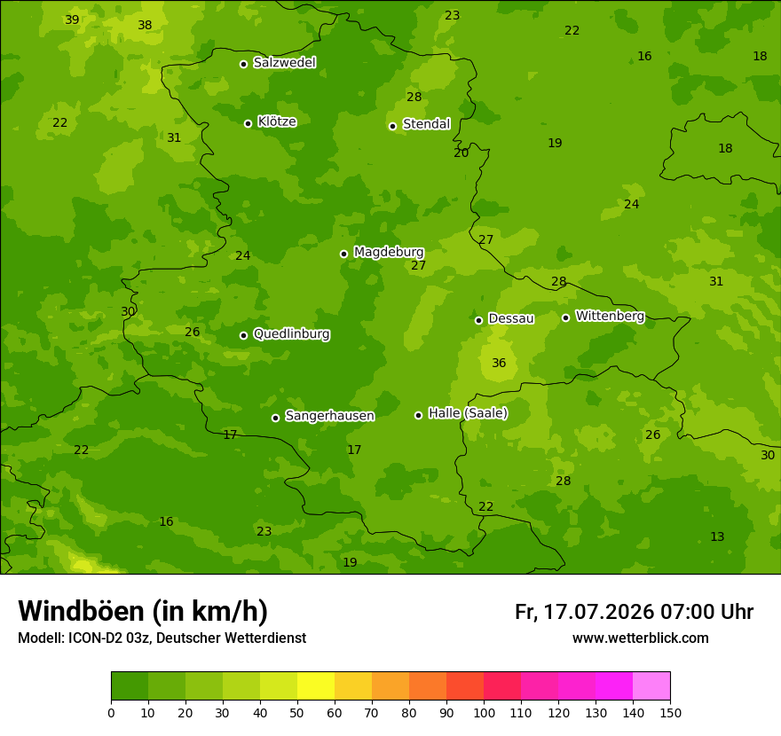 Maximale Windböen