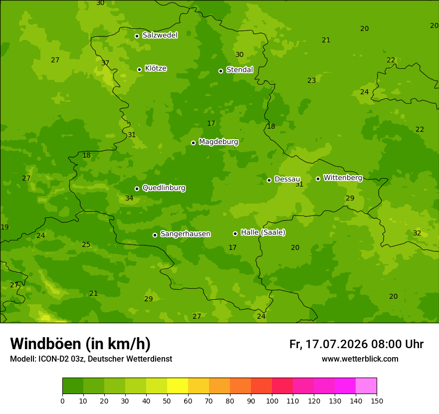 Maximale Windböen