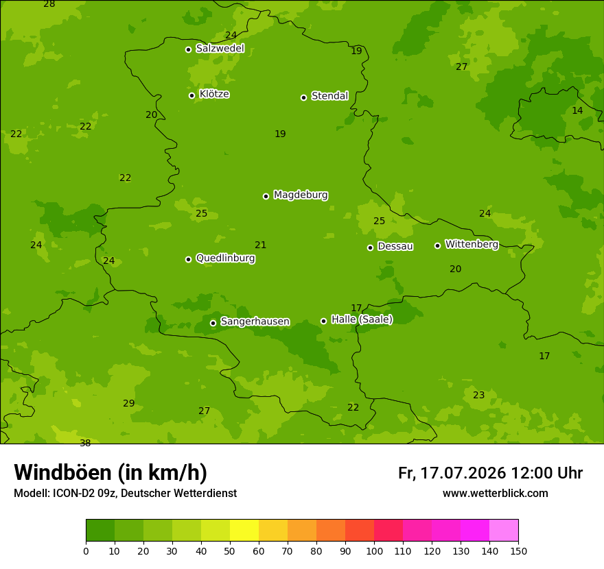 Maximale Windböen