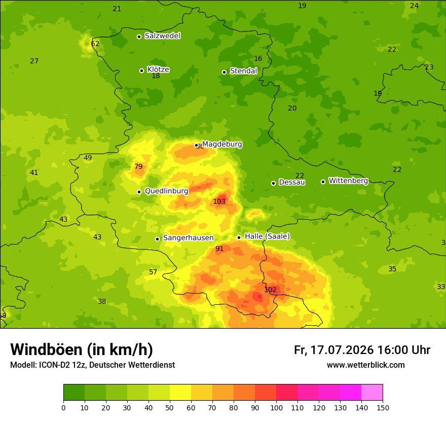 Maximale Windböen