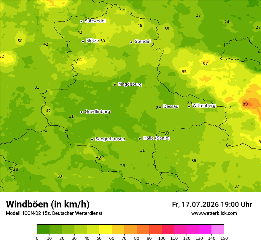 Maximale Windböen