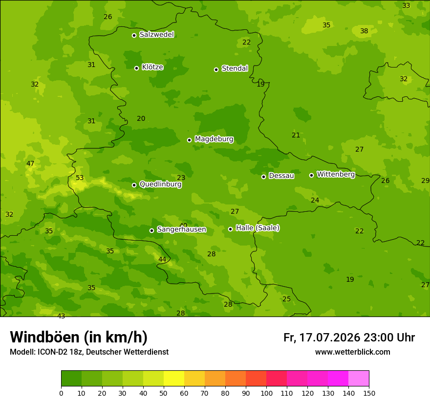 Maximale Windböen