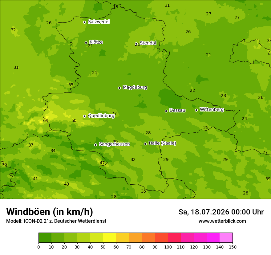 Maximale Windböen
