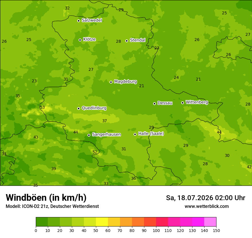 Maximale Windböen