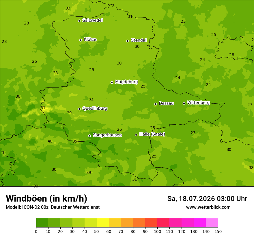 Maximale Windböen