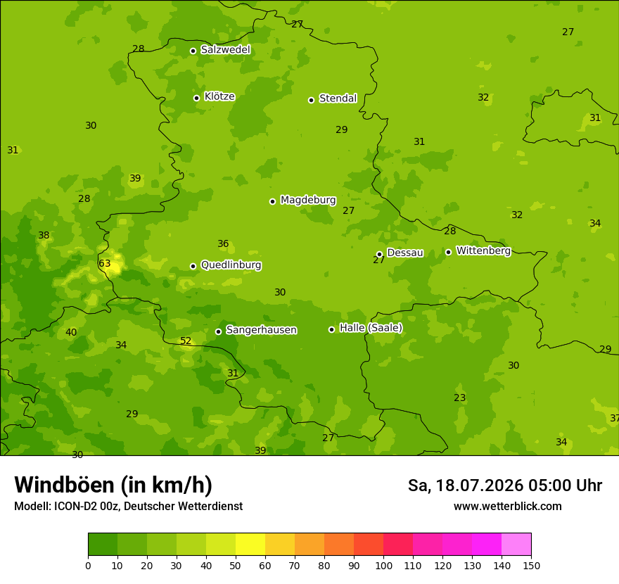 Maximale Windböen