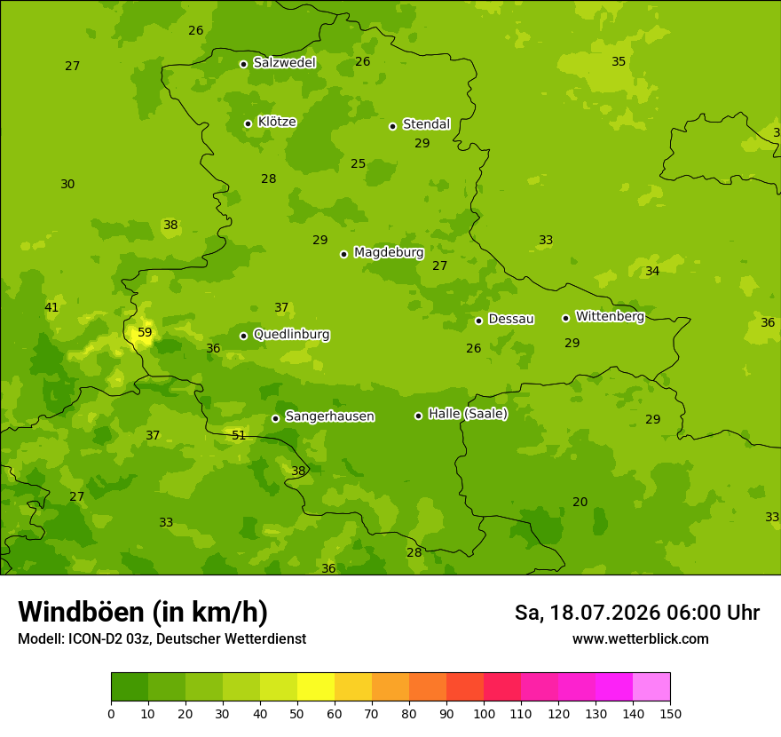 Maximale Windböen