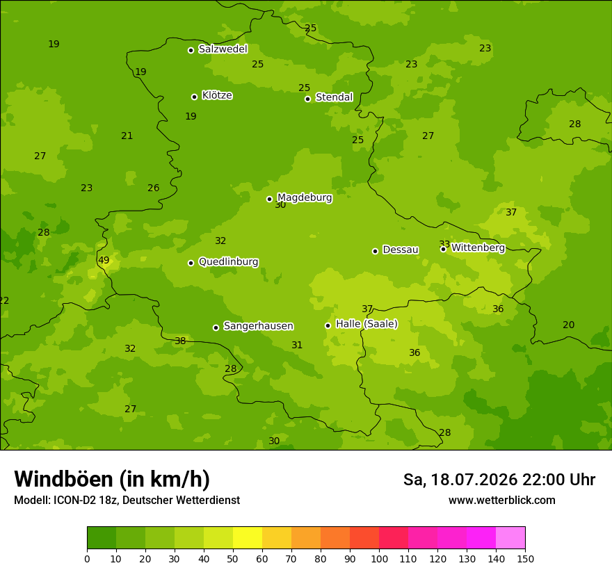 Maximale Windböen