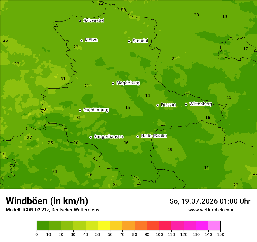 Maximale Windböen