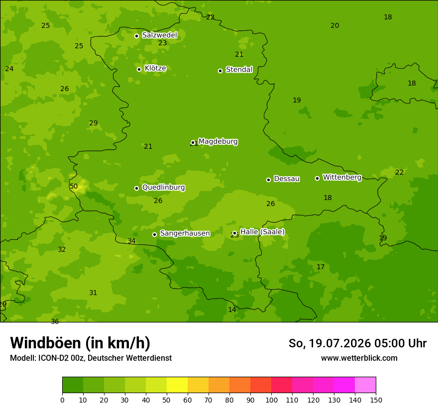 Maximale Windböen