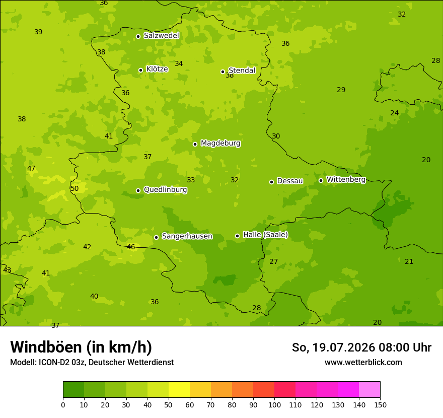 Maximale Windböen
