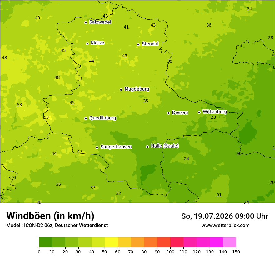 Maximale Windböen