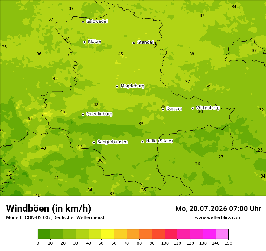 Maximale Windböen