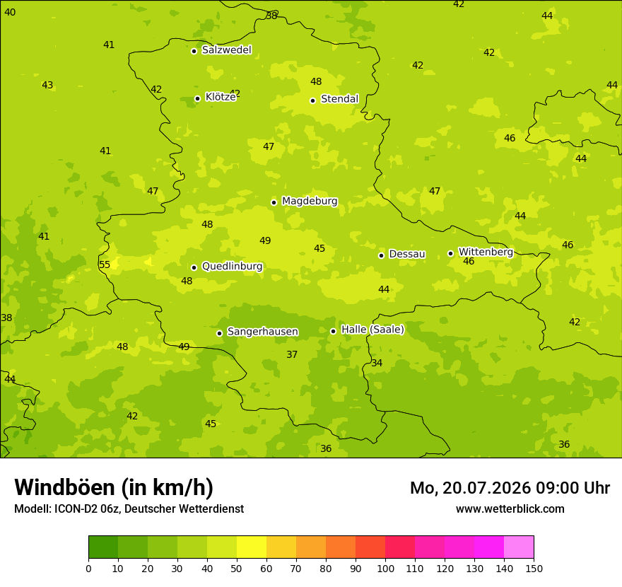 Maximale Windböen