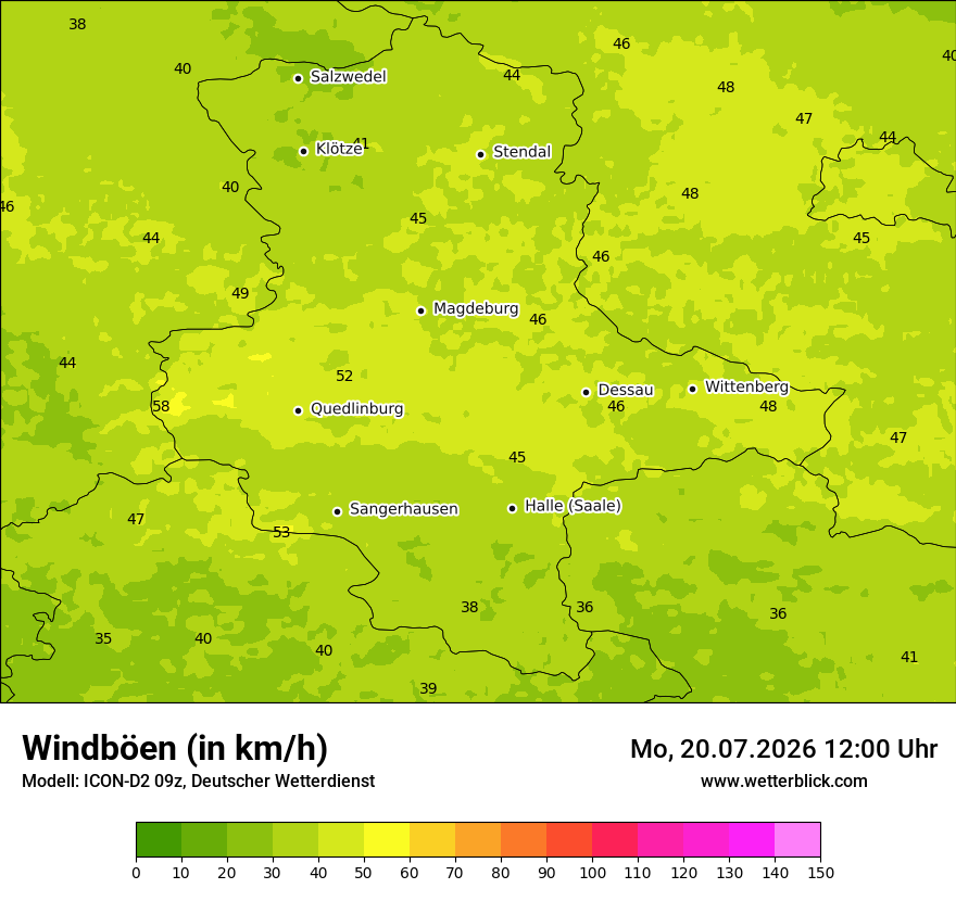 Maximale Windböen
