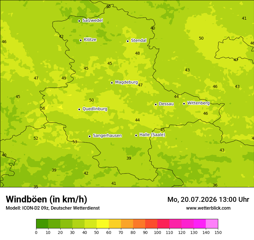 Maximale Windböen