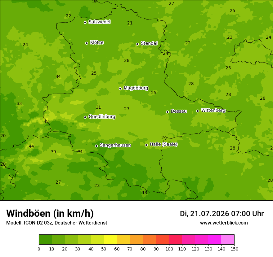 Maximale Windböen