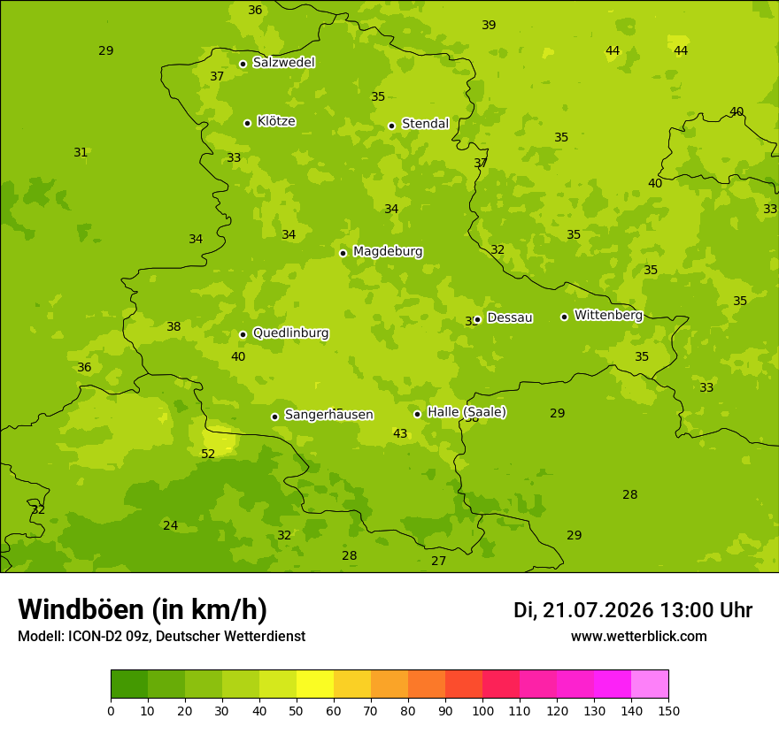 Maximale Windböen