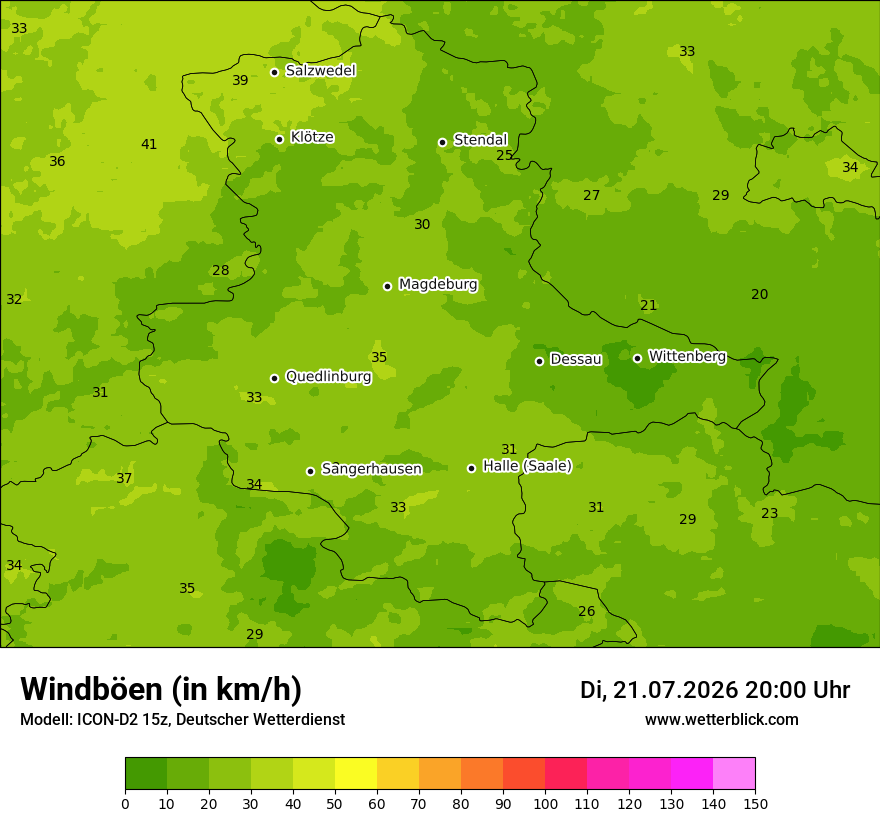 Maximale Windböen