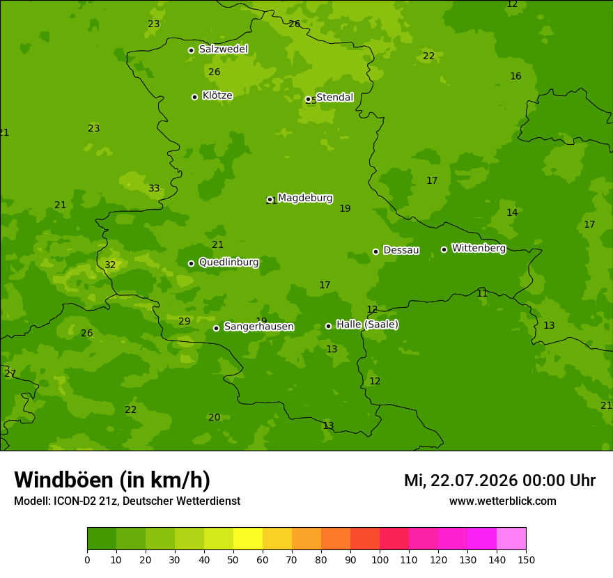 Maximale Windböen