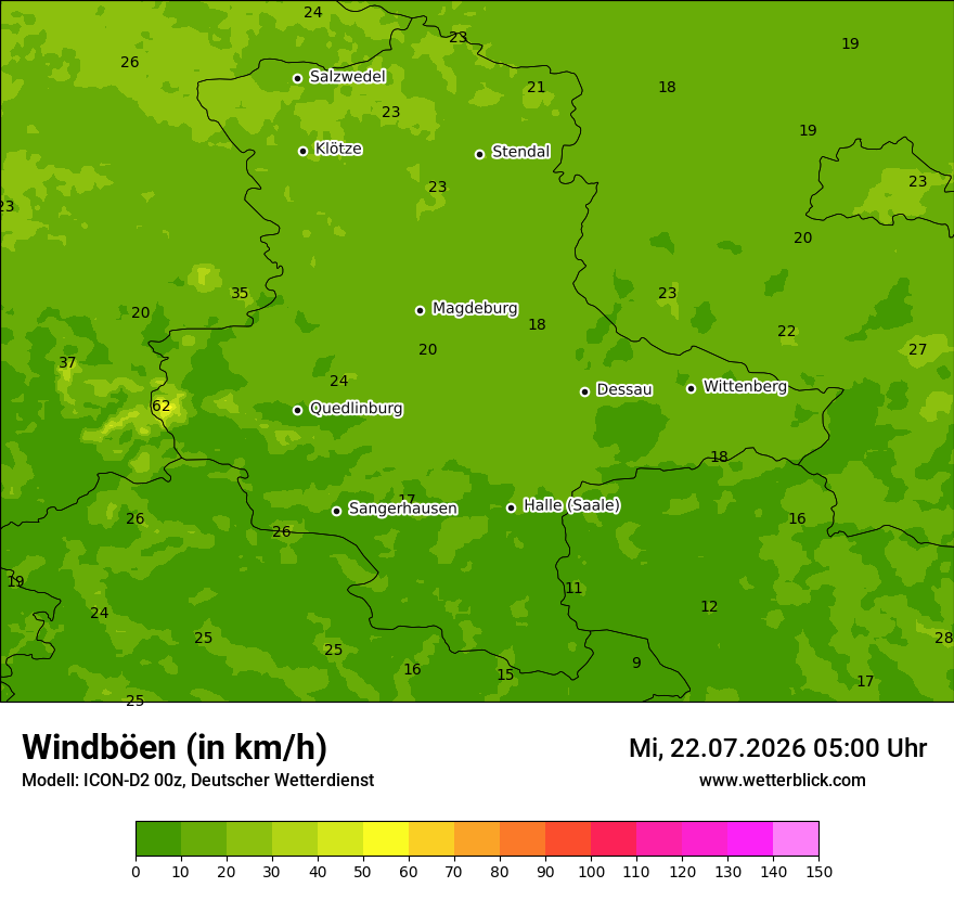 Maximale Windböen
