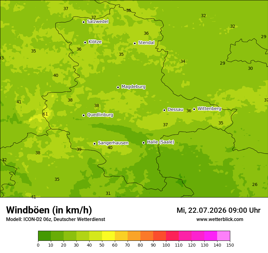 Maximale Windböen