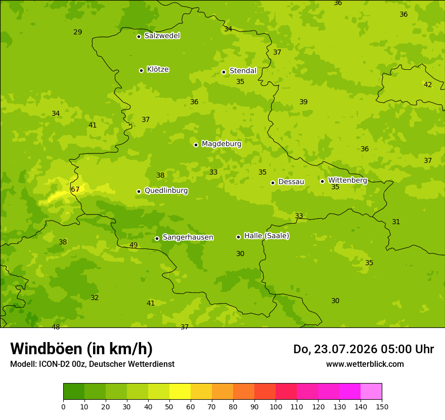 Maximale Windböen