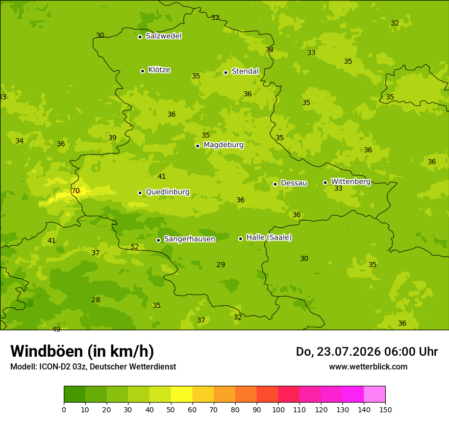 Maximale Windböen
