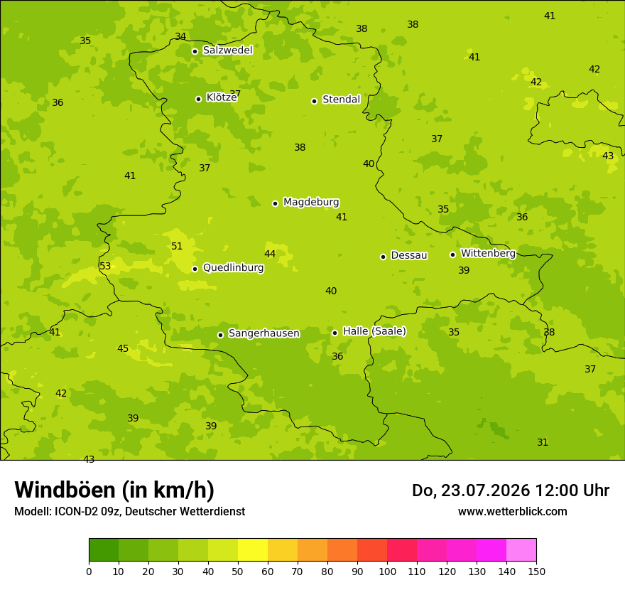 Maximale Windböen