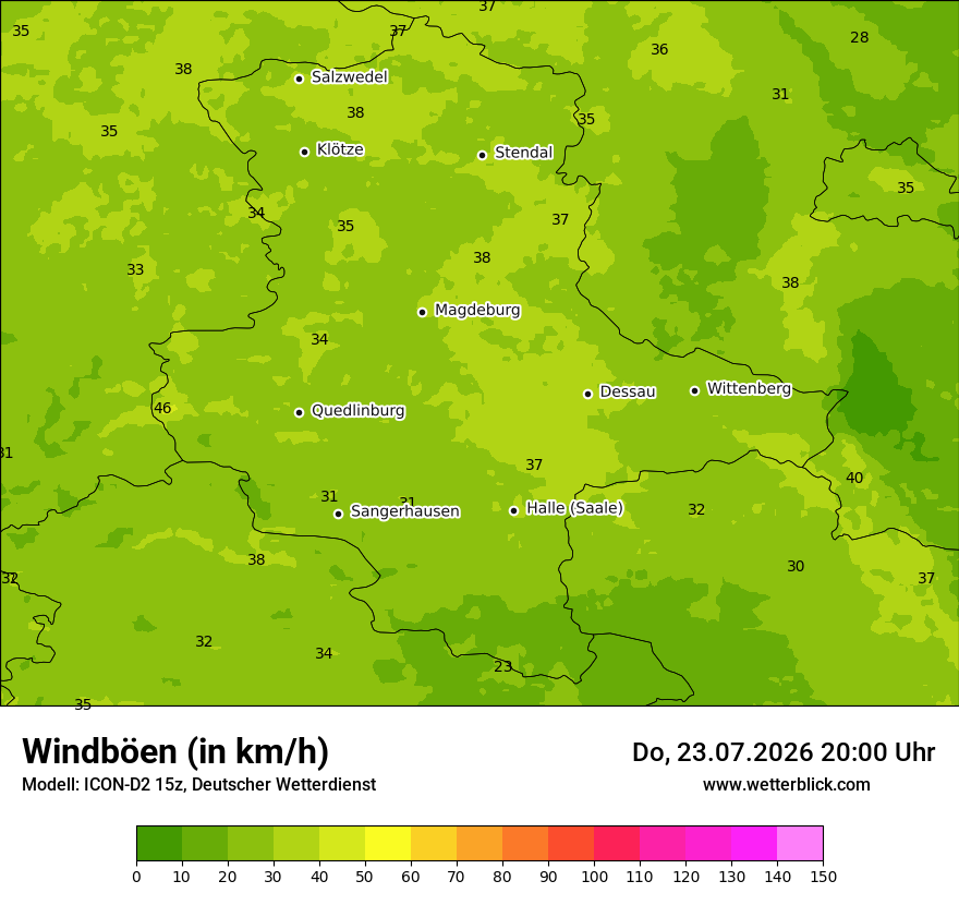 Maximale Windböen