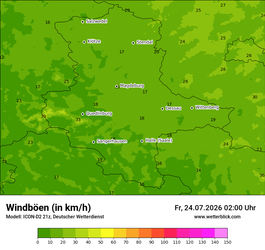 Maximale Windböen