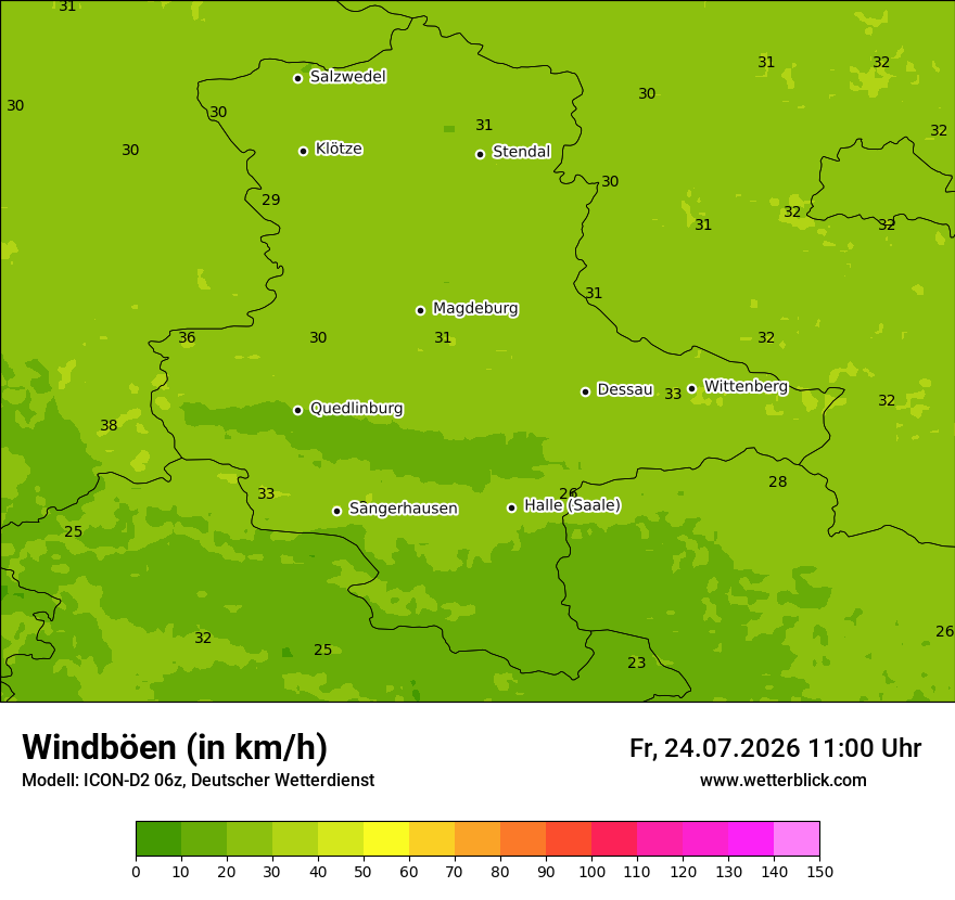 Maximale Windböen