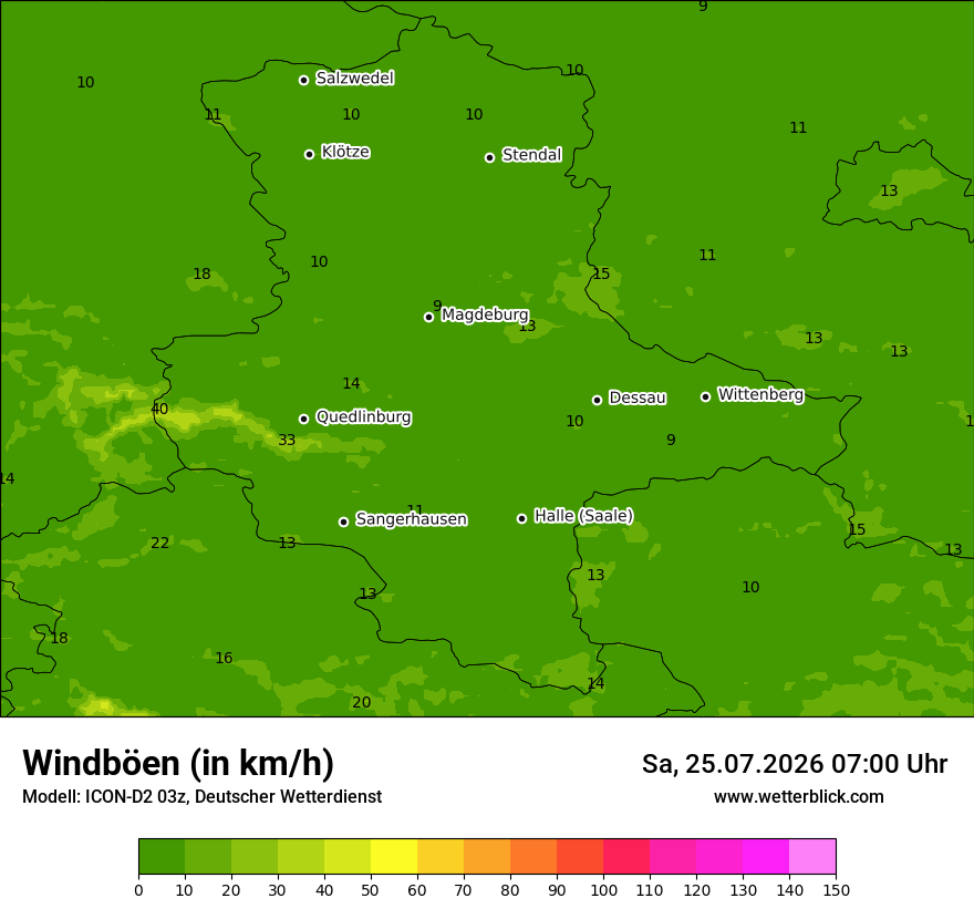 Maximale Windböen