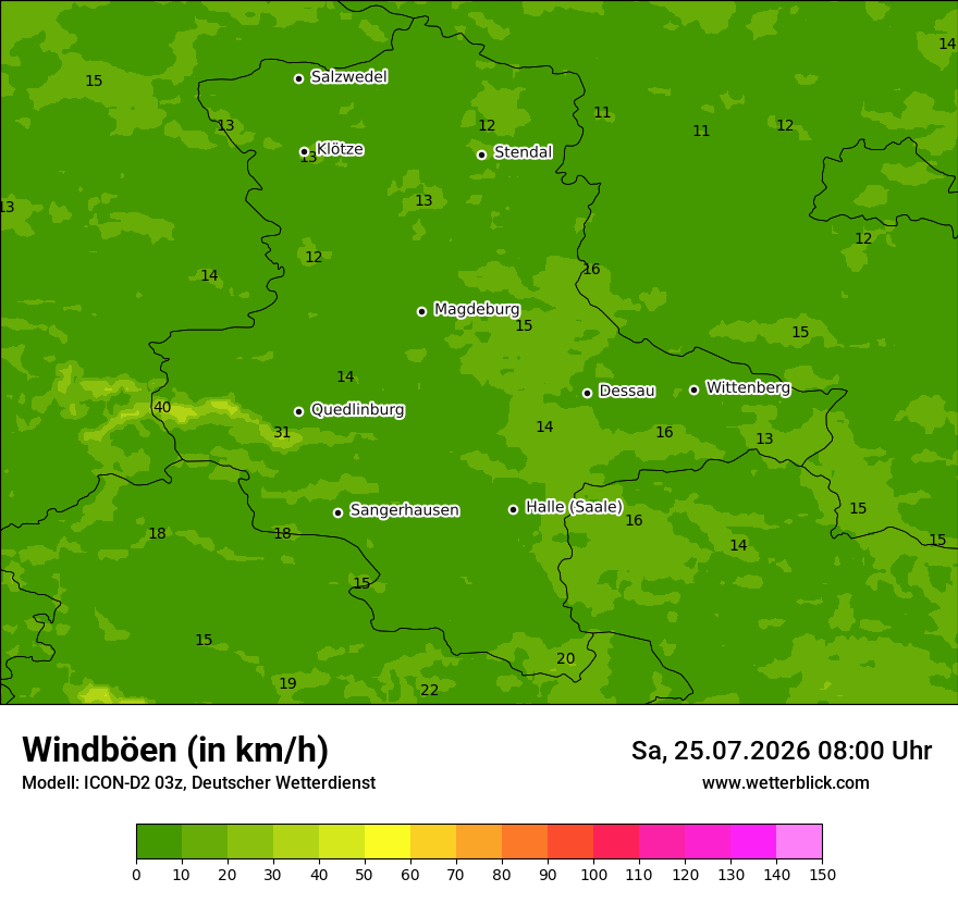 Maximale Windböen