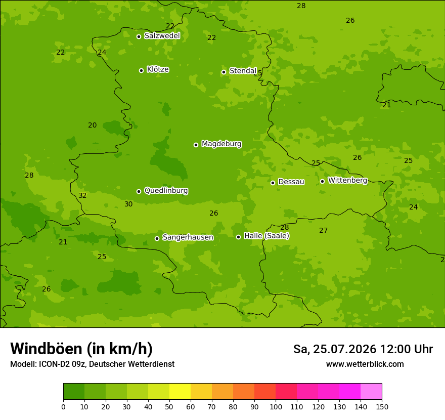 Maximale Windböen