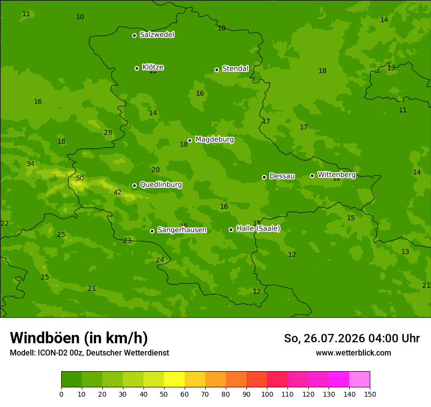 Maximale Windböen