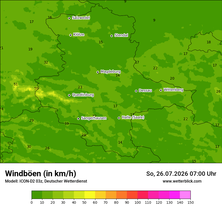 Maximale Windböen