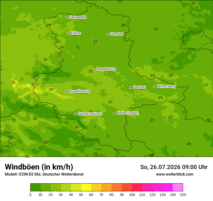 Maximale Windböen