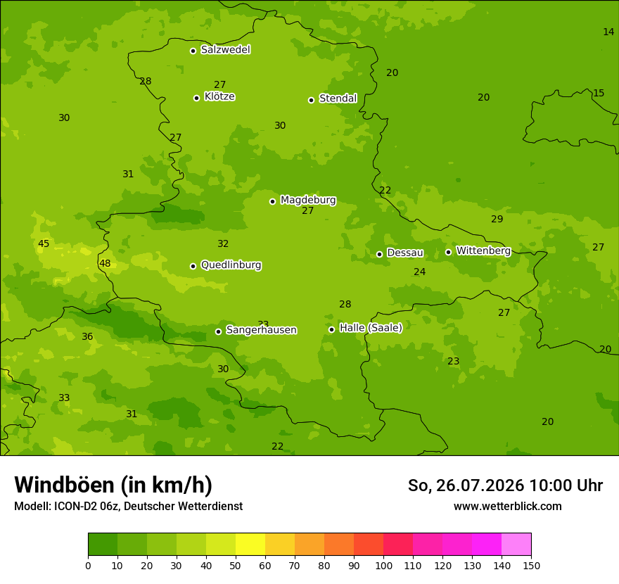Maximale Windböen