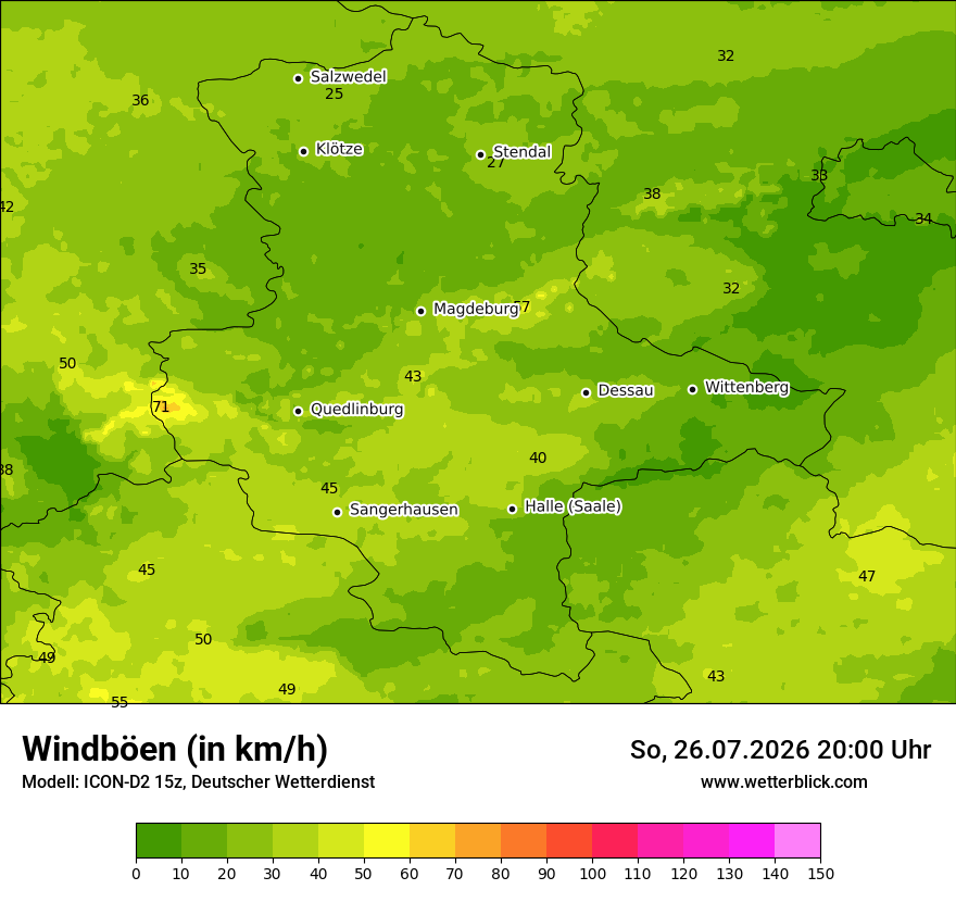 Maximale Windböen