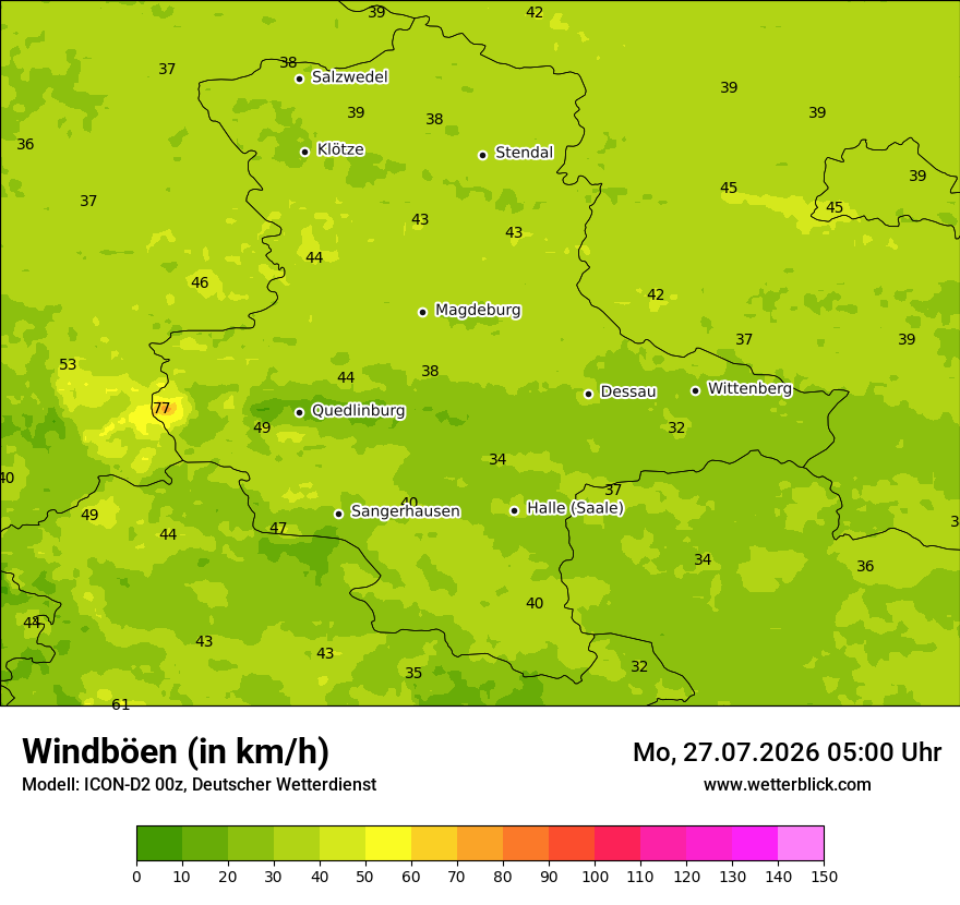 Maximale Windböen