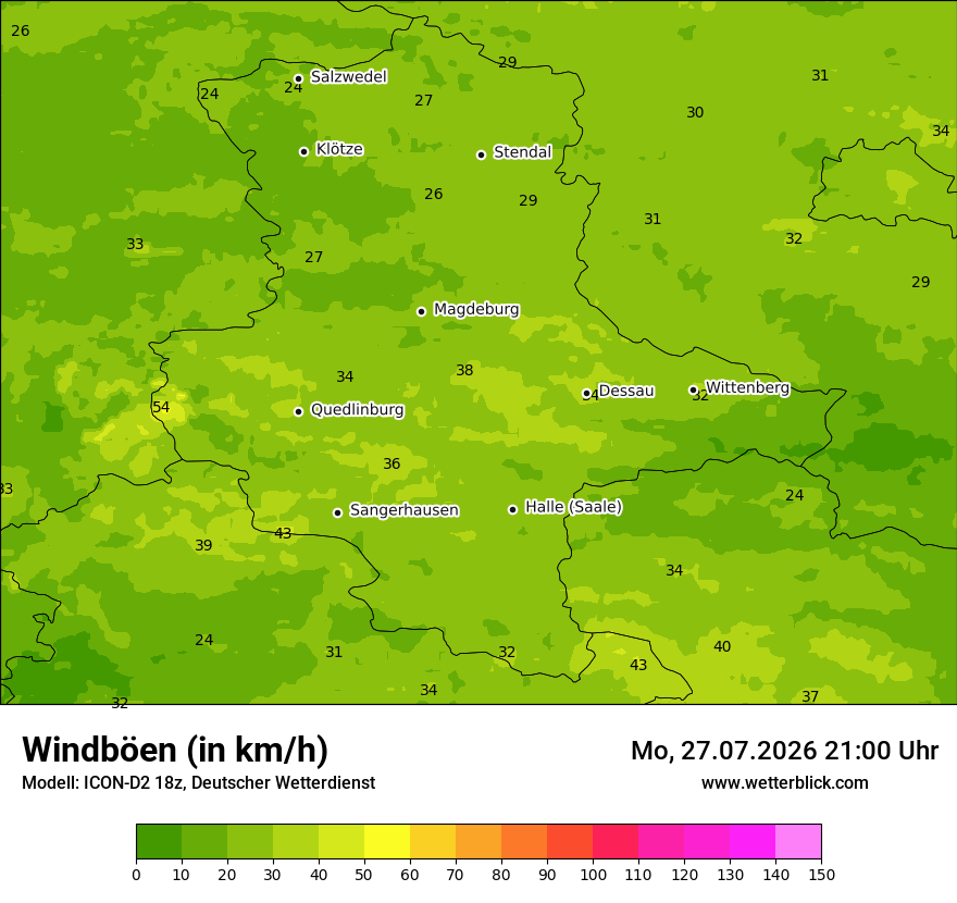 Maximale Windböen