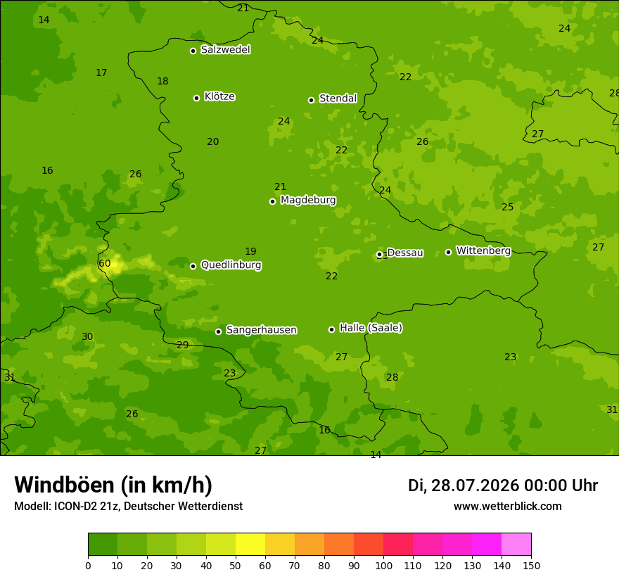 Maximale Windböen