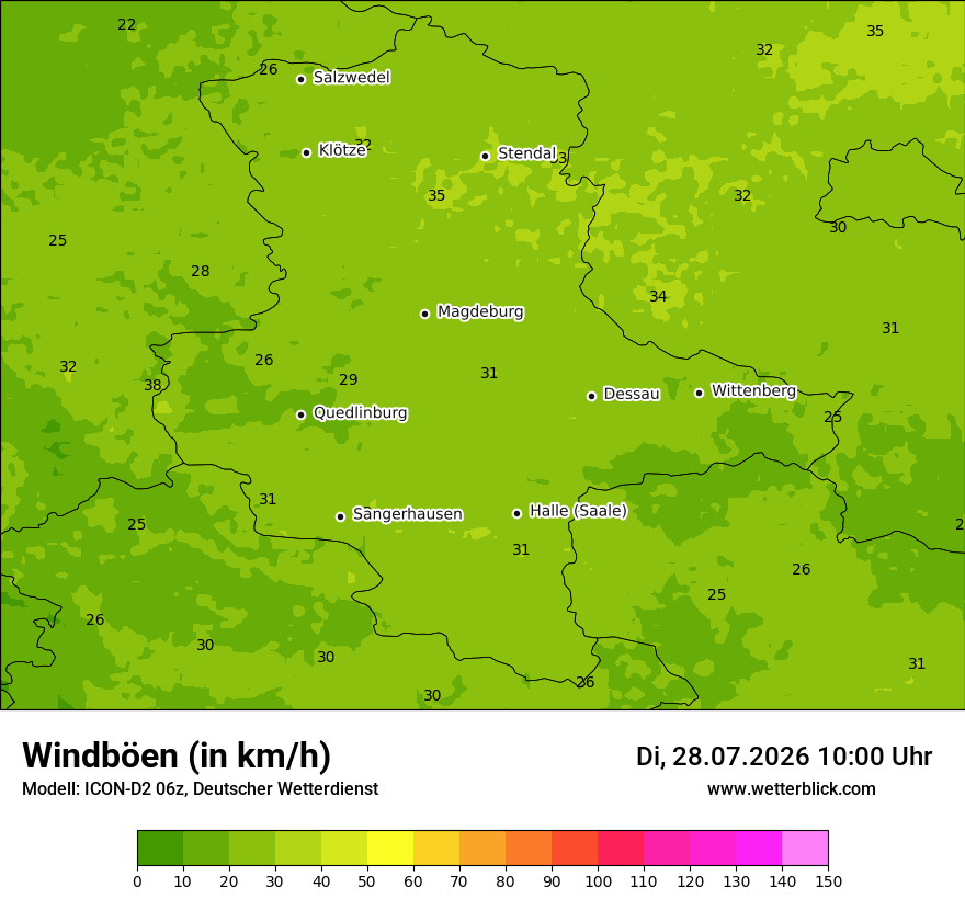 Maximale Windböen
