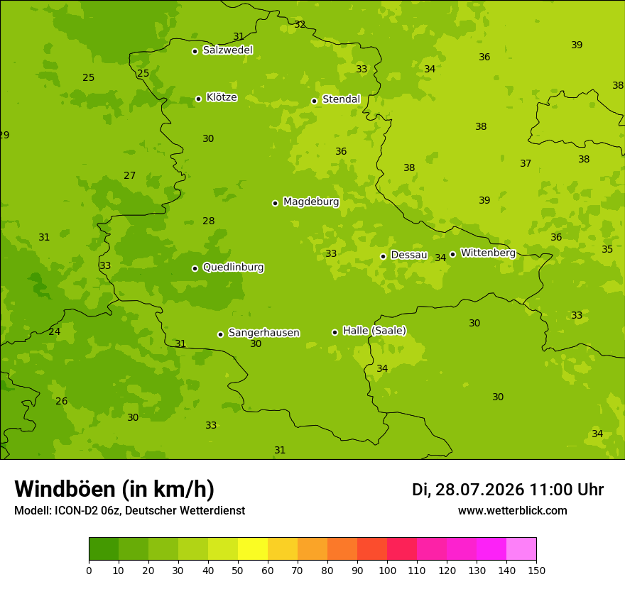 Maximale Windböen